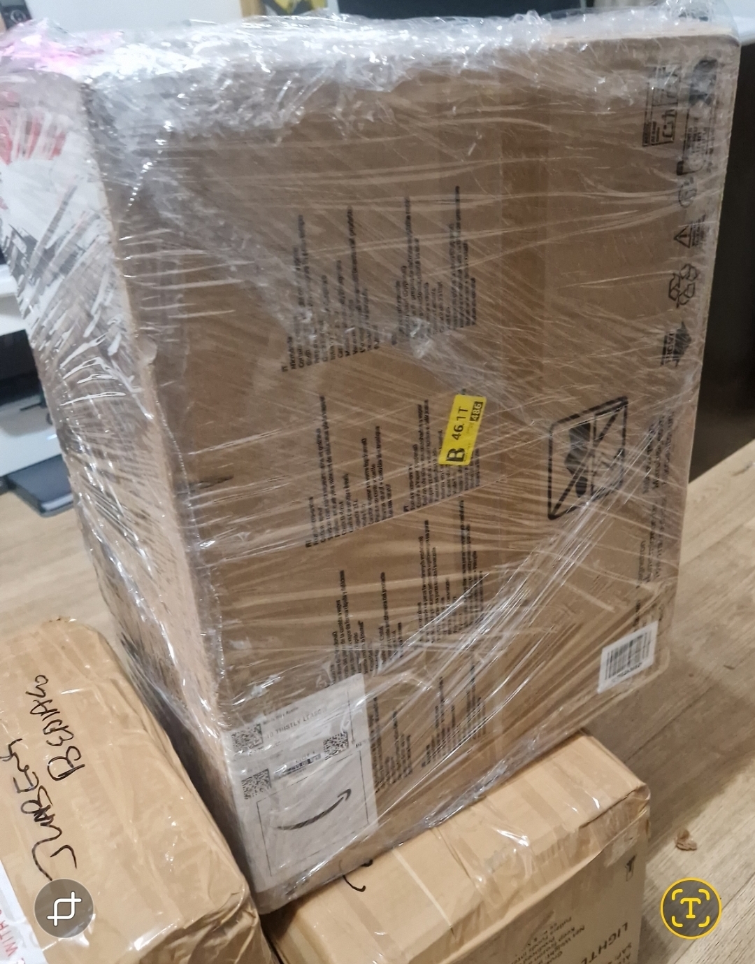 Wrapped parcel ready for shipment